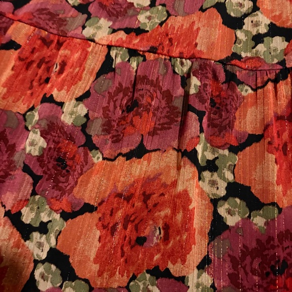 Tuckernuck Pomander Place Rose Chiffon Kenzo Mini Dress Floral Tinsel Small - Picture 8 of 8